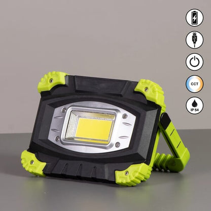 FISCHER & HONSEL MULTIGLOW RECHARGABLE OUTDOOR SPOTLIGHT WITH POWERBANK 8W