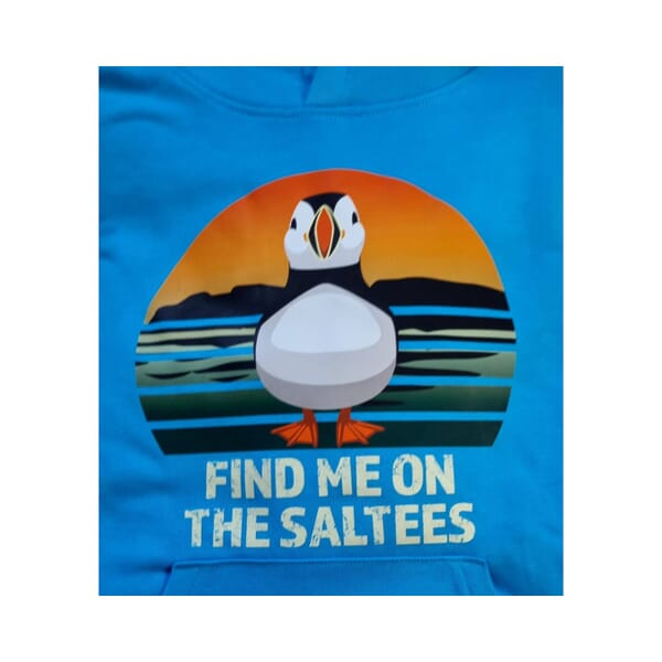 KILMORE QUAY CLOTHING CO. KIDS HOODIE - PUFFIN - AQUA
