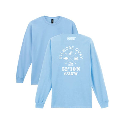KILMORE QUAY LONG SLEEVE T-SHIRT - UNISEX - ADULT - SKY BLUE