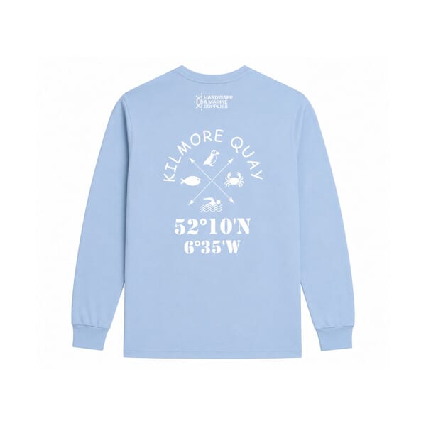 KILMORE QUAY LONG SLEEVE T-SHIRT - UNISEX - ADULT - SKY BLUE