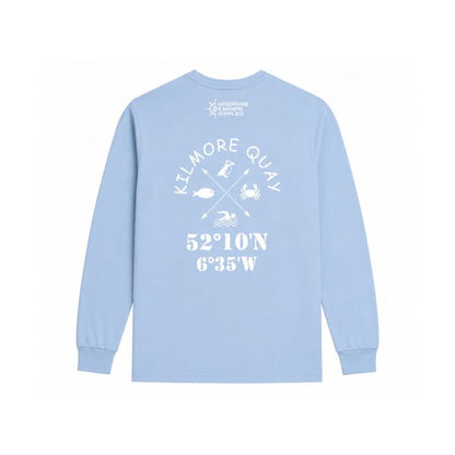 KILMORE QUAY LONG SLEEVE T-SHIRT - UNISEX - ADULT - SKY BLUE