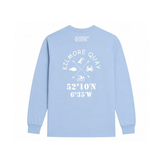 KILMORE QUAY LONG SLEEVE T-SHIRT - UNISEX - ADULT - SKY BLUE