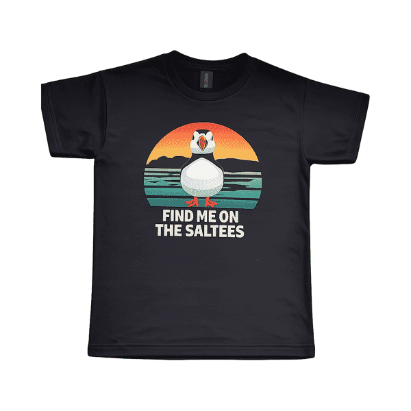 KILMORE QUAY CLOTHING CO. KIDS T-SHIRT - PUFFIN - BLACK