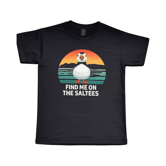 KILMORE QUAY CLOTHING CO. KIDS T-SHIRT - PUFFIN - BLACK