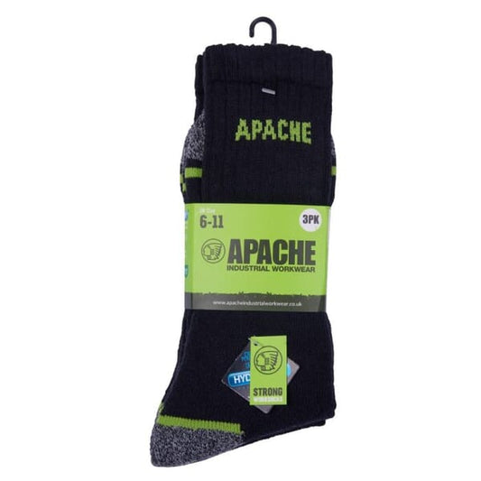 APACHE BURLINGTON WORK SOCKS 3 PACK