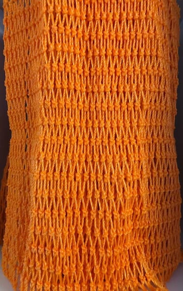 BAIT BAG NETTING ROLL - ORANGE - MESH SIZE: 40MM - 1000 MESHES LONG - 10.5 MESHES DEEP