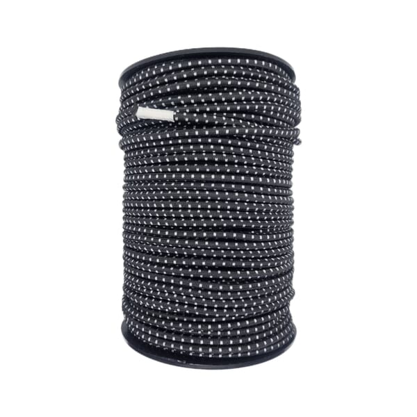 POTTING BUNGEE CORD 6.5MM X FULL 100MTR COIL - BLACK&WHITE