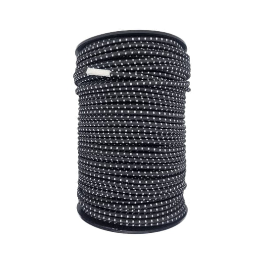 POTTING BUNGEE CORD 6.5MM X FULL 100MTR COIL - BLACK&WHITE