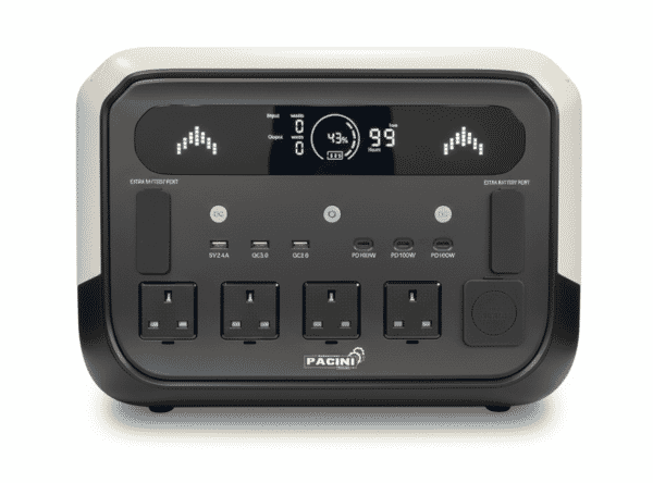 Pacini Portable Power Station Capacity 2048Wh, 4 outlets,2400W