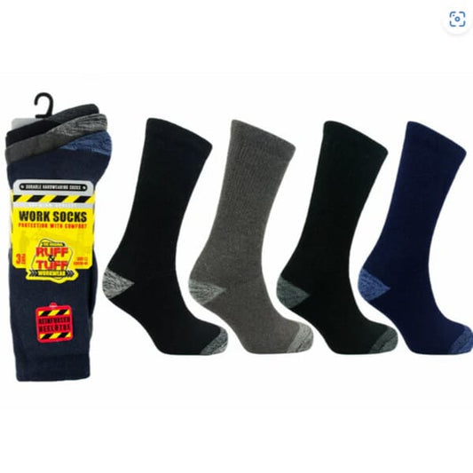RUFF&TUFF WORK SOCKS MENS 3 PACK