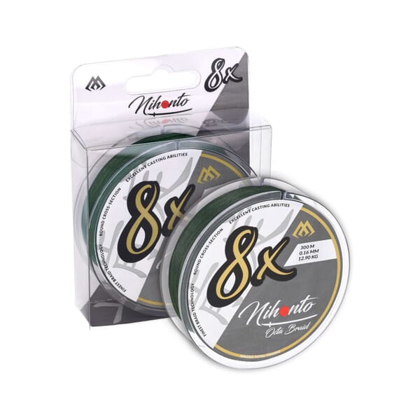 MIKADO BRAIDED LINE - NIHONTO OCTA BRAID - GREEN - PER SPOOL