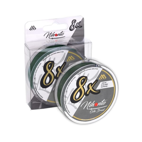 MIKADO BRAIDED LINE - NIHONTO OCTA BRAID - GREEN - PER SPOOL