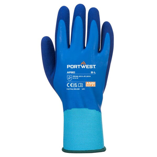 AP80 GRIP13 LATEX FOAM AQUA GLOVE