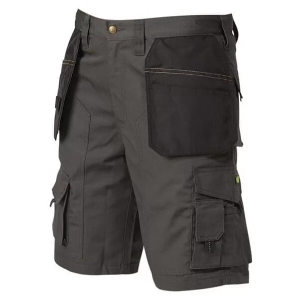 APACHE Lightweight RIP-Stop Polycotton Work Shorts Grey/Black