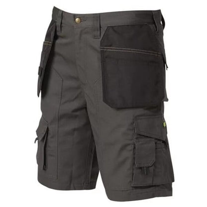 APACHE Lightweight RIP-Stop Polycotton Work Shorts Grey/Black