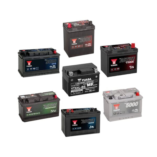 Yuasa Batteries - Car, Leisure Marine, Garden, Motorbike, Campervan