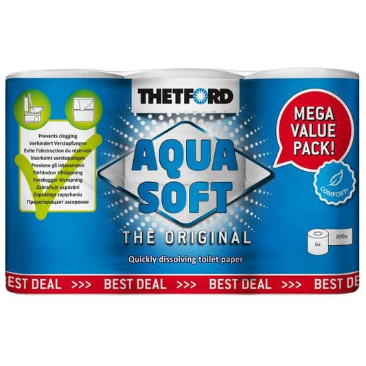 THETFORD AQUA SOFT TOILET ROLL 6 PACK