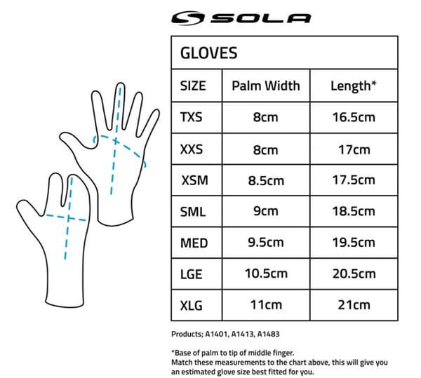 Sola 3mm Titanium Double Lined Gloves