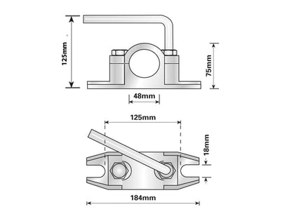 Clamp Cast For Jockey Wheel 48Mm