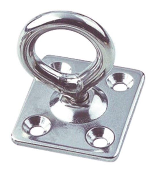 Eye Plate Square Stainless Steel A2 with Swivel Eye