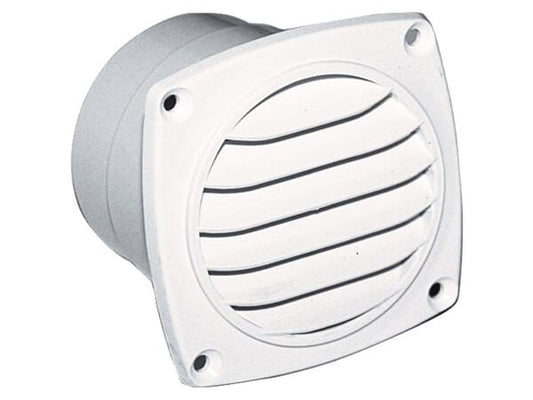 Vent Cover w/ Hose Connector - 92mm x 92mm (Black/White)